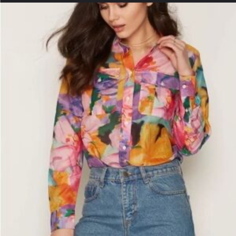 Lauren Ralph Lauren Multicolor Floral Blouse - Picture 10 of 10